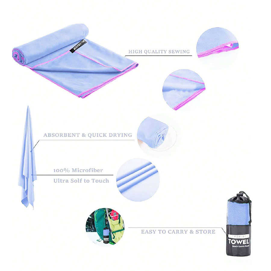 Quick-drying Sports Towel Swim - Beach Towel Large recension och pris
