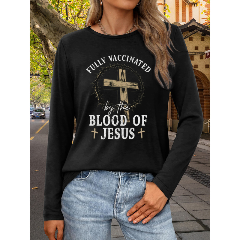 Christian Cross Graphic Women  - Tee Graphic Print recension och pris