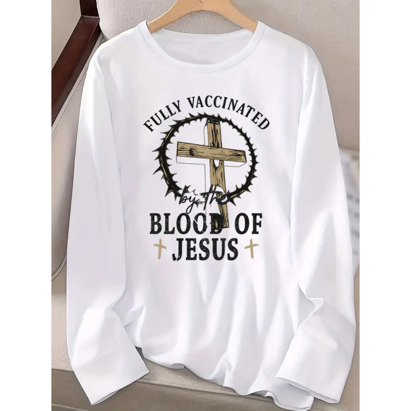 Christian Cross Graphic Women  - Tee Graphic Print recension och pris