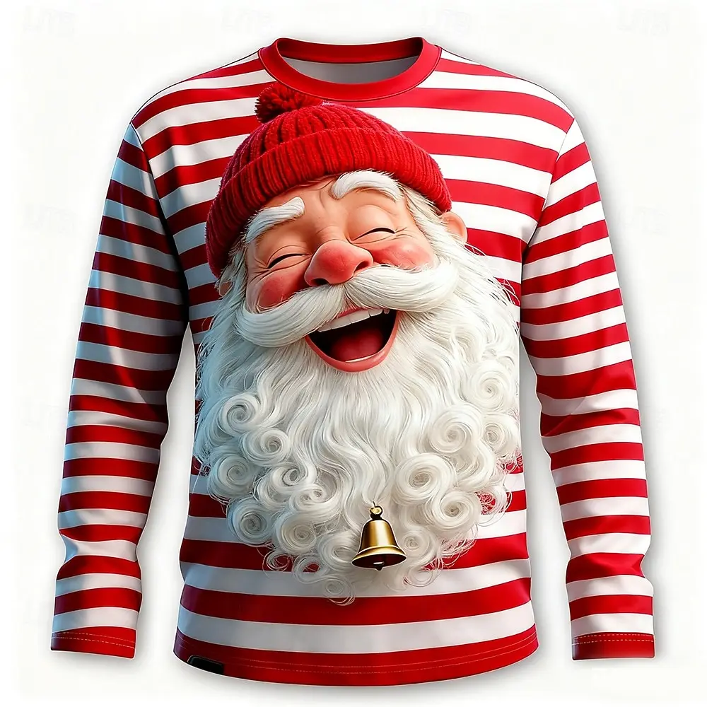 Men Polyester Long Sleeve T-sh - Tee Graphic Print recension och pris
