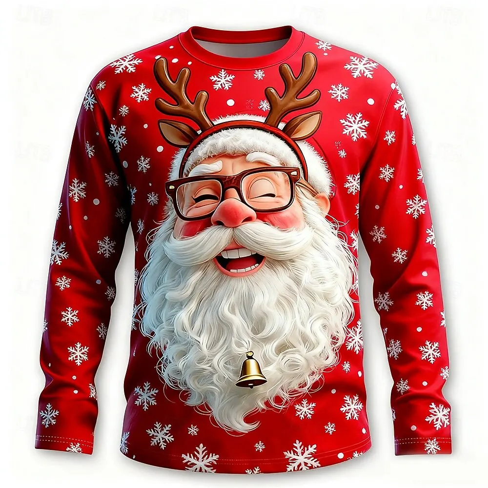 Men Polyester Long Sleeve T-sh - Tee Graphic Print recension och pris
