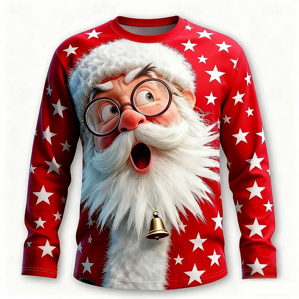 Men Polyester Long Sleeve T-sh - Tee Graphic Print recension och pris