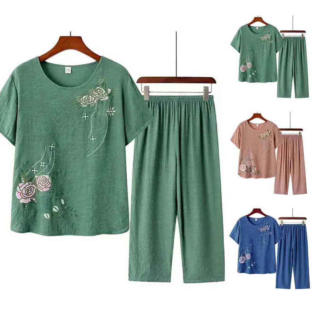 Middle-aged elderly women's sh - Linen Shirt Breathable recension och pris
