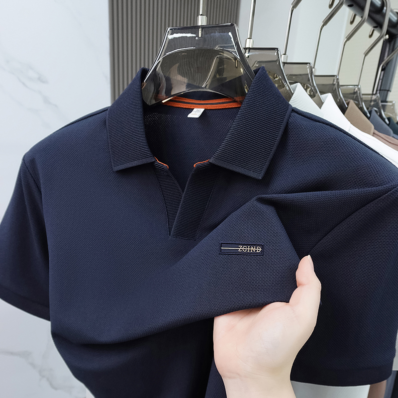 Men Solid Color Pique Cotton P - Polo Shirt Pique recension och pris