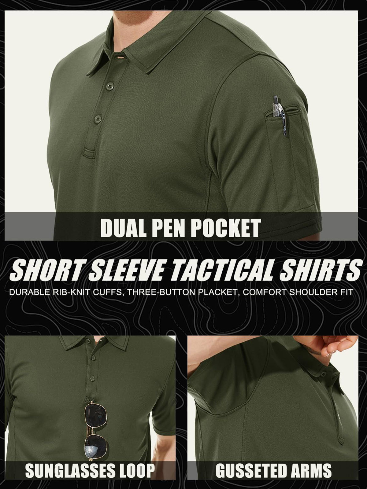 MAGCOMSEN Mens Polo Shirts Sho - Polo Shirt Pique recension och pris