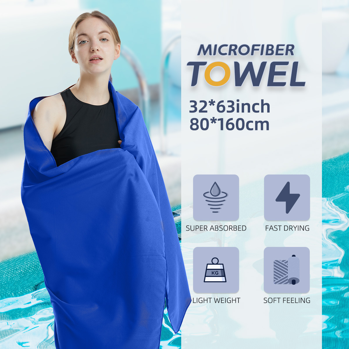 Microfiber Towel Quick Dry Tow - Beach Towel Large recension och pris