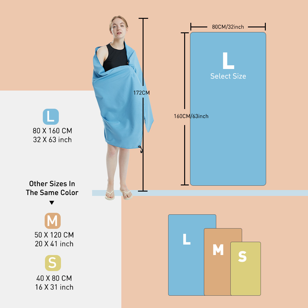 Microfiber Towel Quick Dry Tow - Beach Towel Large recension och pris