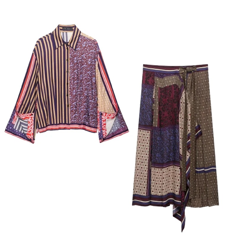 2026 Elegant Chic Printed Saro - Shirt Camp Collar recension och pris